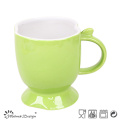 Taza con base del esmalte de dos tazas de cerámica de la taza 11oz